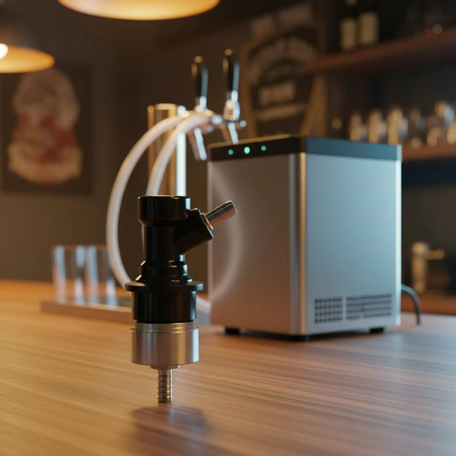 Ball Lock Connector Carbonating Carbonation Cap Adapter Quick Disconnect Fitting for Home Brewing
