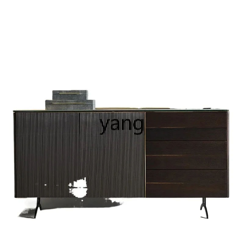 

CX minimalist dining side cabinet rock slab modern simple living room wall decorative cabinet