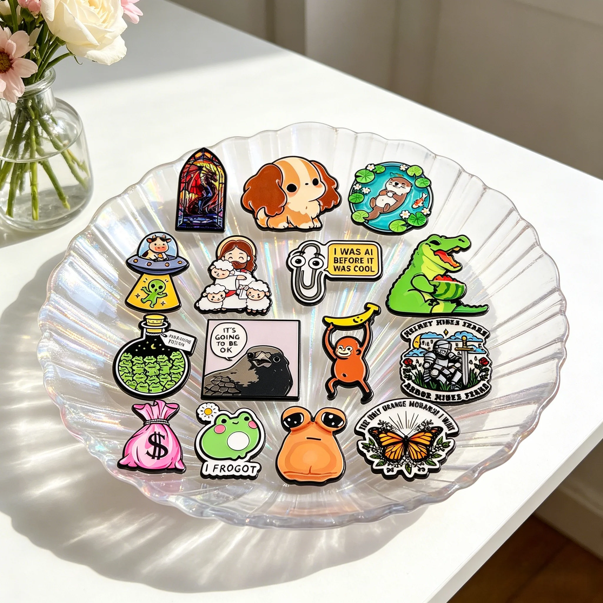 Animals Frogs Dog Monkey Enamel Pins Funny Cartoon Quotes Brooch Lapel Pin Badge on Clothing Accessories Fashion Jewelry Gifts