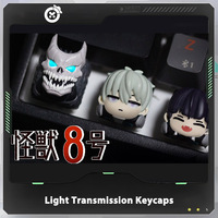 LOBO Monster 8 Resin Keycaps Light Transmission Personalized DIY Mechanical Keyboard Keycap Gaming Accessories Gifts