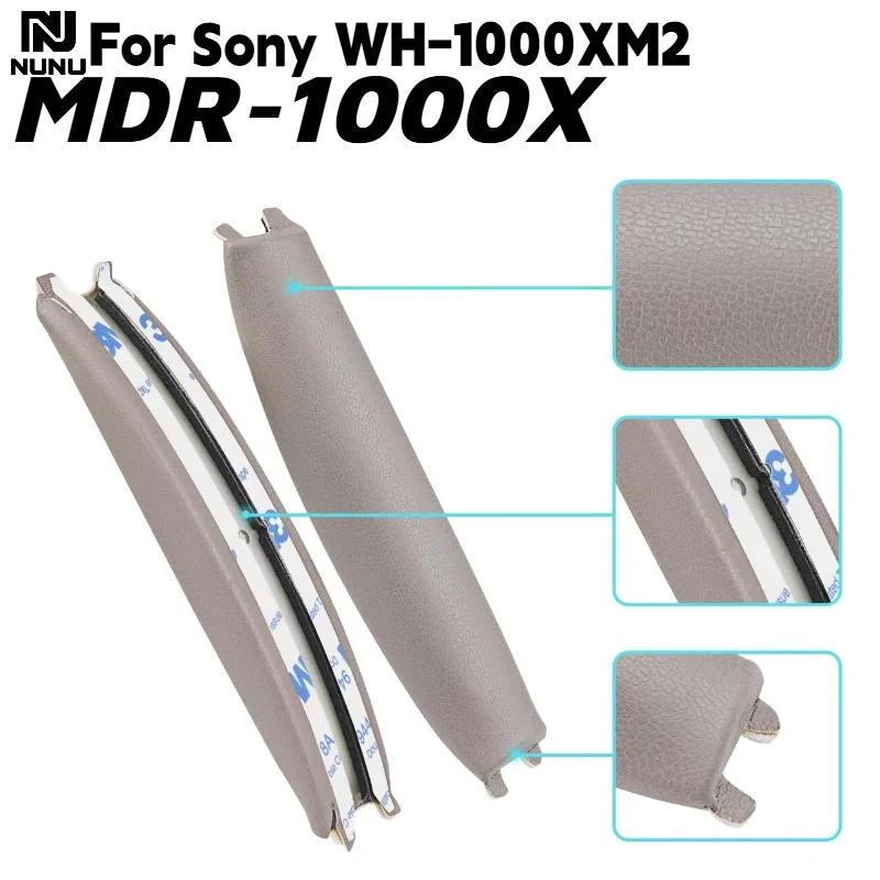 Wymienne nauszniki z pianki memory proteinowej z klamrą/poduszką na pałąk do słuchawek Sony WH-1000XM2/MDR-1000X, części zamienne do naprawy słuchawek — zdjęcie produktu 2