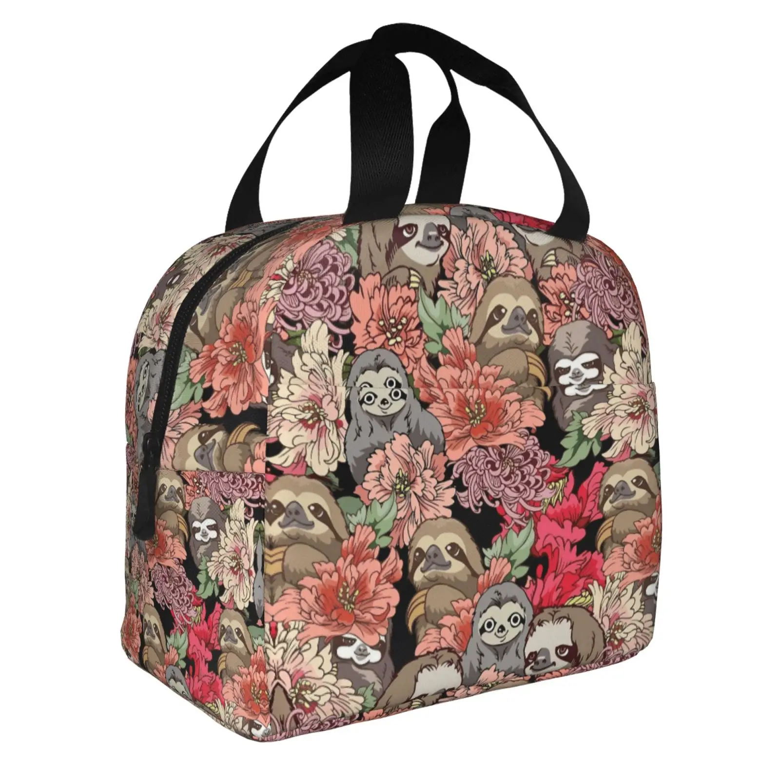 Because Sloths Lunch Bag Large Capacity Thermal Insulated Lunch Tote Lightweight Women's Lunch Box Bag for Work School Picnics