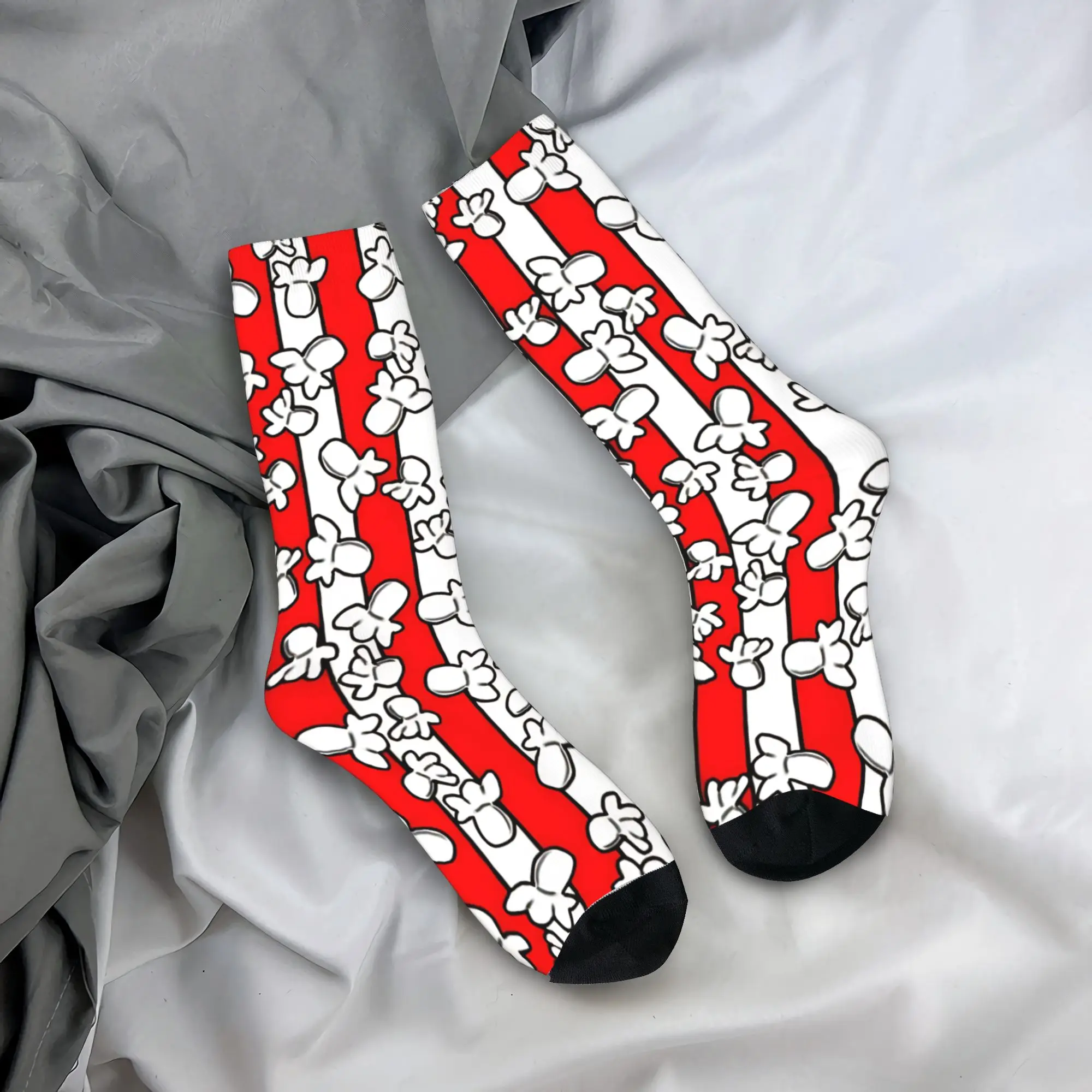 

Носки Popcorn Socks, зимние, готические, для женщин и мужчин, дышащие, с рисунком, для бега, спортивные, противоскользящие
