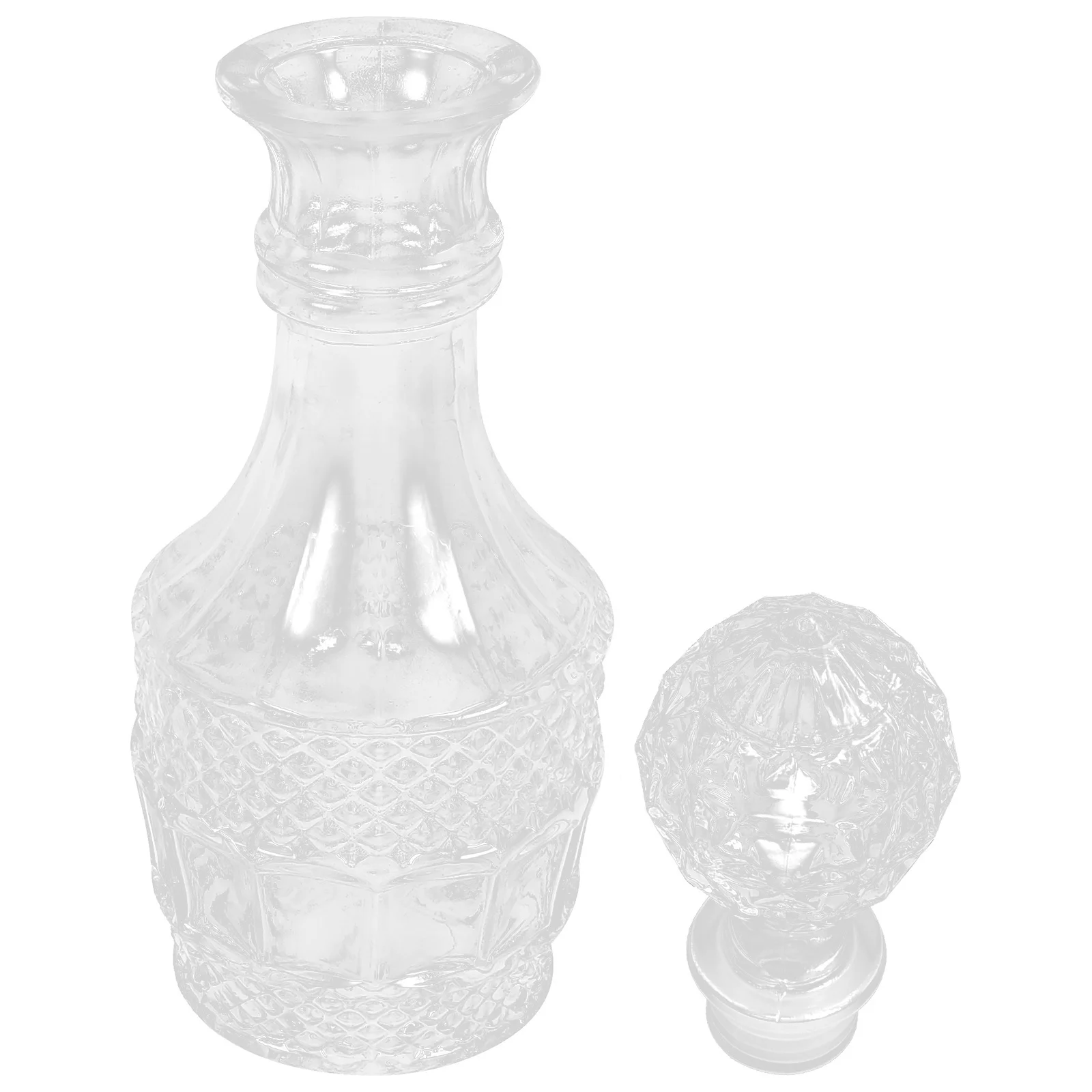 

Whiskey Wine Decanter Glass Smooth Surface Elegant Design for Home Bar Whiskey Liquor Holder Glass Decanter