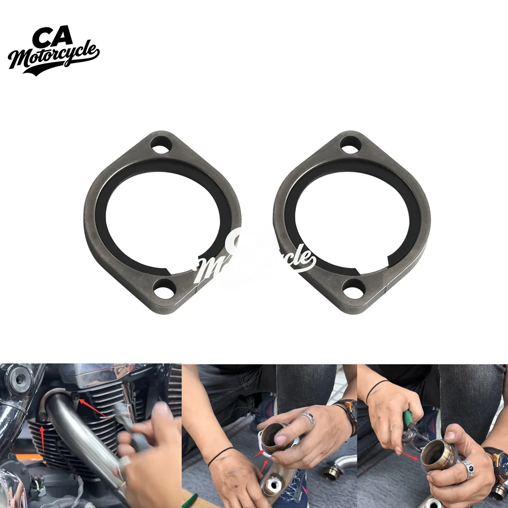Kit de juntas de anillo de brida de escape para motocicleta, 45mm, para Harley Evolution Big Twin1984-UP Evolution Sportster 1986-UP Twin Cam 96-UP