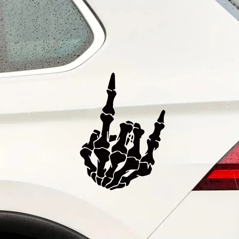 ملصقات سيارة على شكل جمجمة مقاس 13 × 18 سم شارات فينيل لمصدات النوافذ والجيتار ولوح التزلج - تصميم سيارات منفعل #6