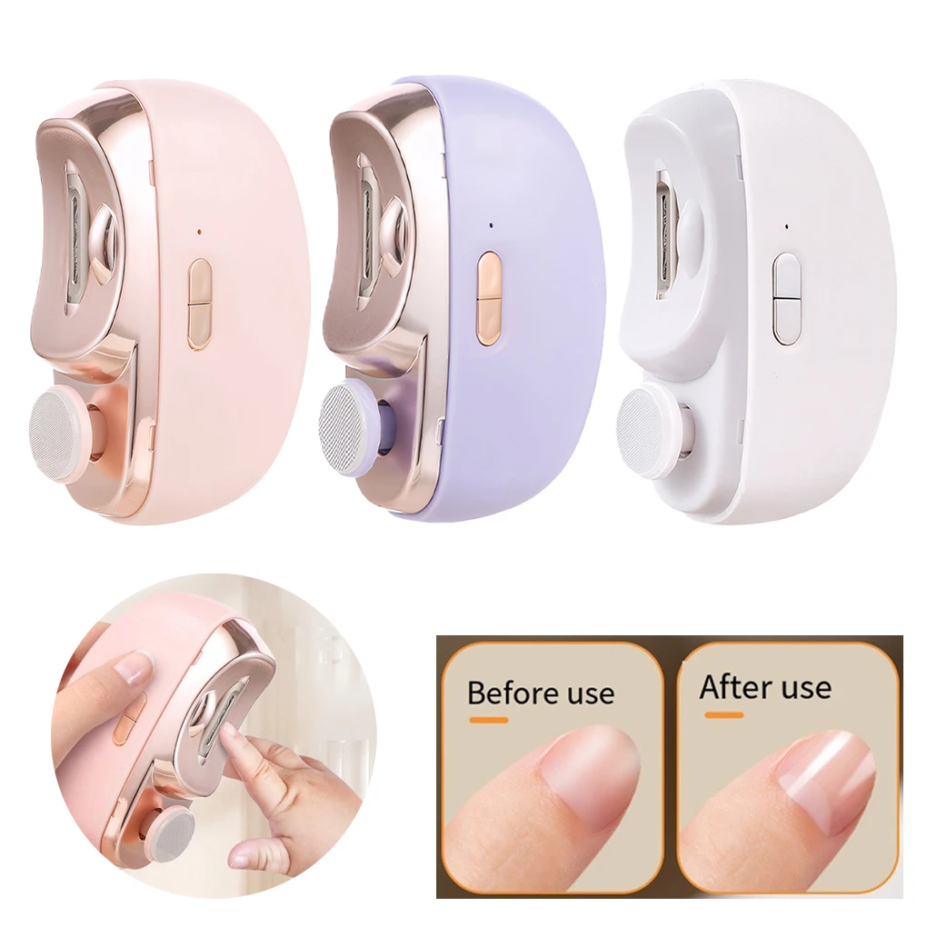 Electric Automatic Nail Clipper Manicure Nail Trimmer For Baby Adult Finger Toe Scissors Pedicure Thick Nails Cutter Sharpener