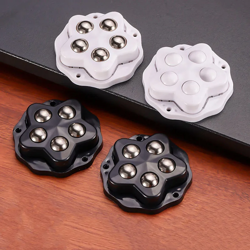 

4PCS Self Adhesive Caster Wheels Super Load-bearing 5 Beads Universal 360° Rotating Wheels For Home Appliances Storage Boxes