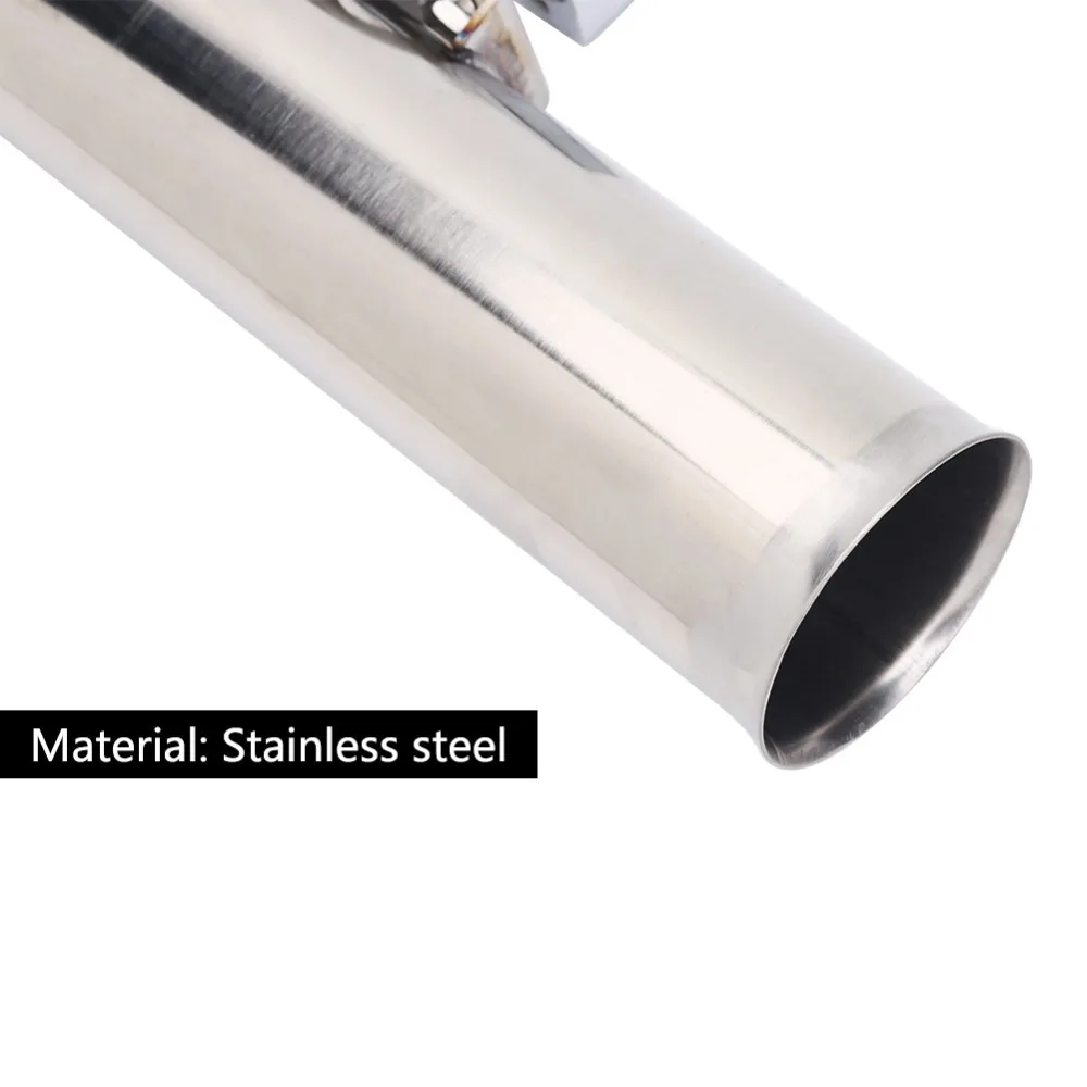 Soporte duradero para caña de pescar de acero inoxidable, soporte ajustable plateado para caña de pescar de 26cm de longitud, soporte para caña marina