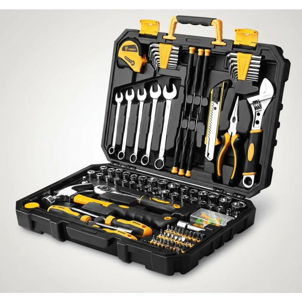 

158-Piece Household Tool Kit with Storage Case - Auto Repair & DIY Hand Tools for Home Garage