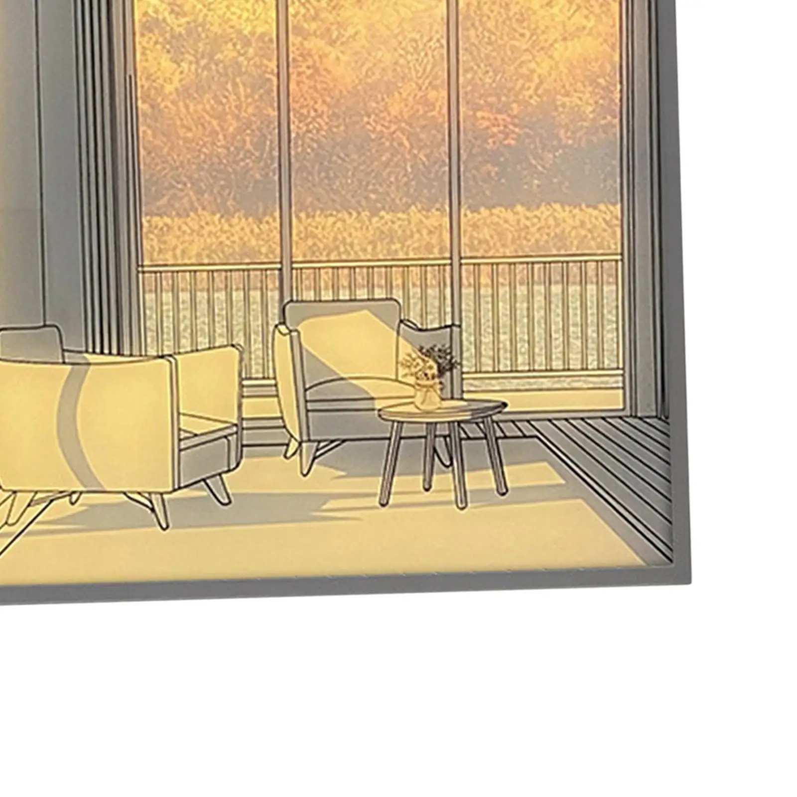 フレームの形をしたLEDウォールランプ,常夜灯,照明,絵画装飾