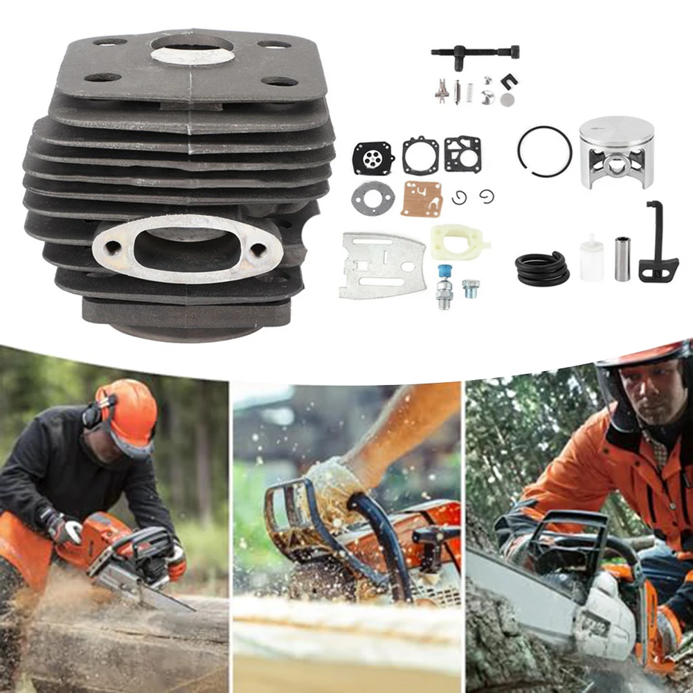 

Chainsaw Kit Complete Cylinder Set 54mm Cylinder Piston Kit Choke Rod Included Designed For Easy Start For 503506301