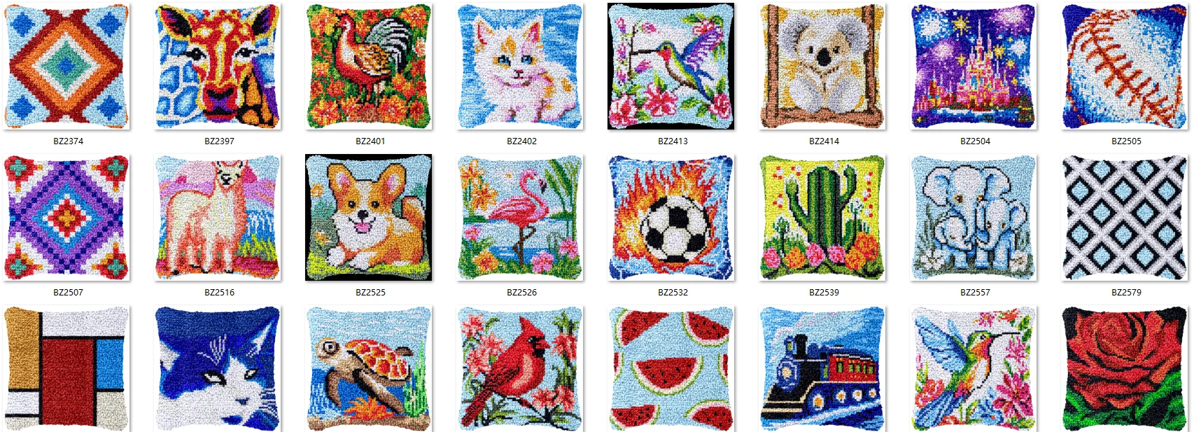 

Latch Hook Kit Cushion Smyrna Buttons Package Train Styles 2025 Top Pattern Latch Hook Kits Set For Needlework