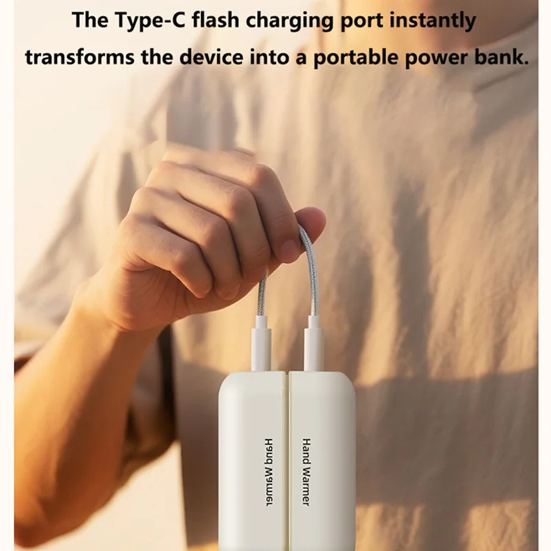 

Магнитный портативный обогреватель 2-в-1 и внешний аккумулятор 10000 мАч большой емкости, USB-перезаряжаемый, съемный, для зимы 2026