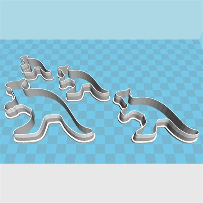 Cztery specyfikacje Kreskówka zwierzę lądowe, kangur bokserski, formy plastikowe, narzędzia do dekoracji ciastek, foremki do ciastek