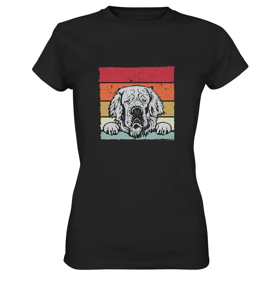 Dog Retro Clumber Spaniel T Shirt
