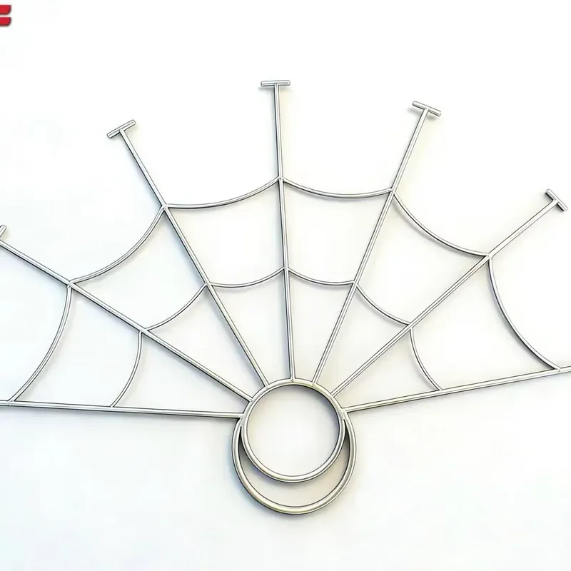 Professional Stainless Steel Fire Rod Frame for Fluid Art Performance Durable Metal Tool for Stage Show and Circus Act Props
