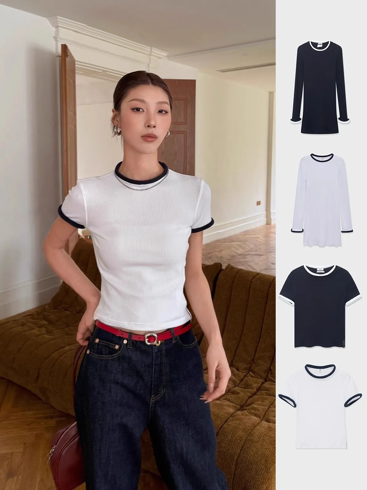 

Футболка IMMI Brand Color Blo Casual с длинным/коротким рукавом для женщин, влагоотводящая, впитывающая пот, стандартный крой