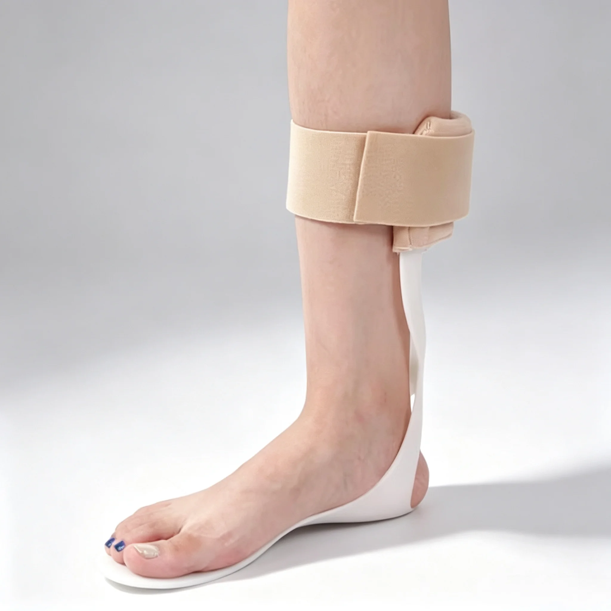 1pcs Ultra Thin Ankle Foot Support Stabilizer Drop Foot Brace Low Arch Half Palm Ankle Splint Foot Orthosis Correction Support