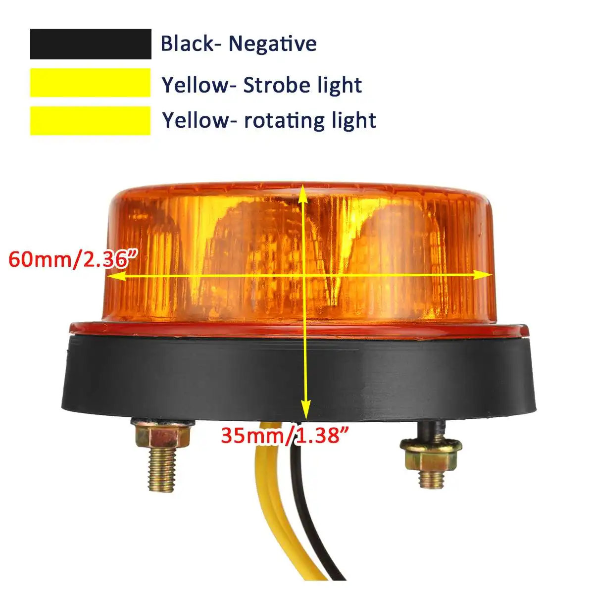 1/2/4X 12V 24V LED Flashing Light Strobe Emergency Alarm Lamp Round Rotary Roof Warning Signal Flash Lamp Beacon For RV Truck