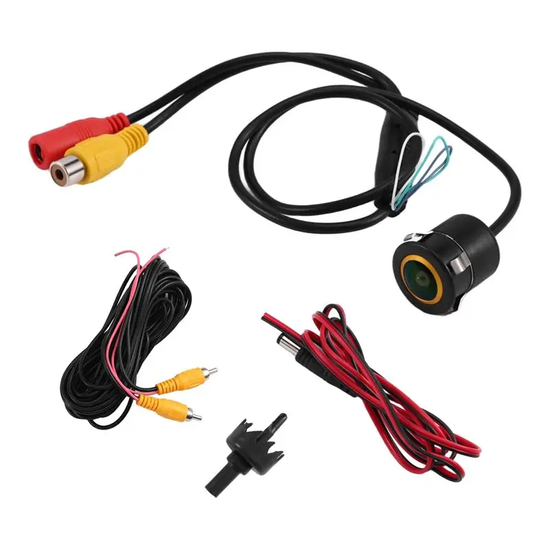 Universal Night Vision Rear View Camera 1080P HD 170° Wide Angle Fisheye Golden Lens Parking Guide Lines AHD/CVBS-N32R