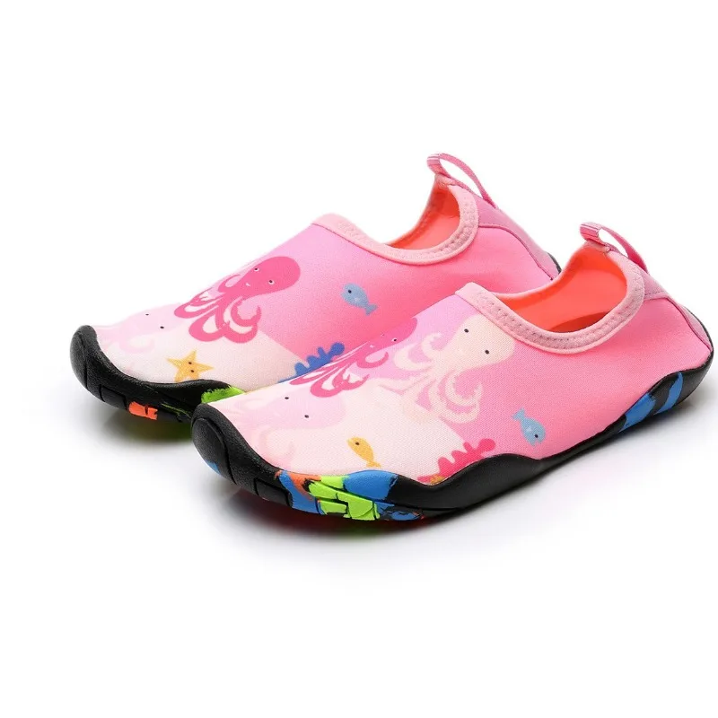 New Summer Boys Girls Soft-Soled Casual Water Shoes Kids Non-Slip Stream Shoes Children Cartoon Beach Socks Outdoor Casual Shoes