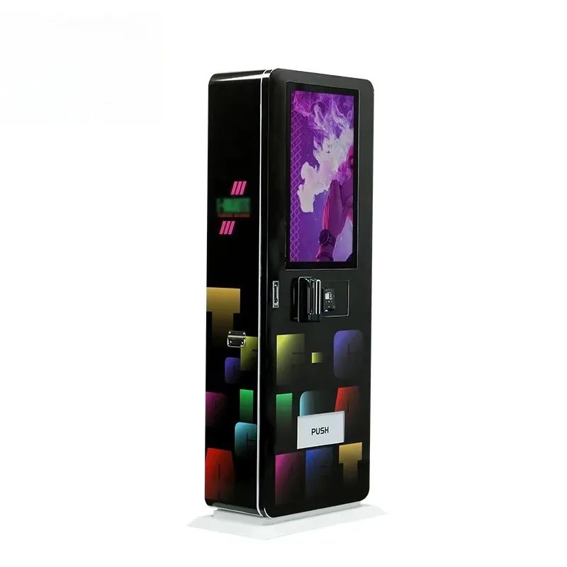 Outdoor Weatherproof Cigarette Vending Machine with Age Verification Card Reader Credit Card Coin Payment 220V Stainless Steel