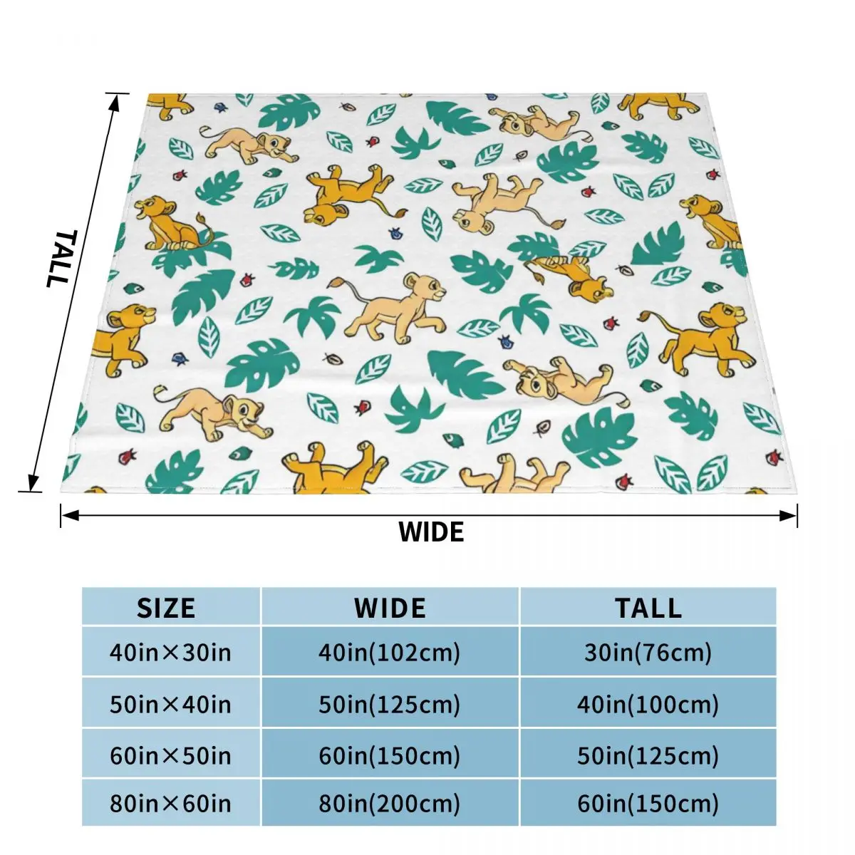 라이온 킹 심바 만화 니트 담요, 양털, 귀여운 따뜻한 던지기 담요, 자동차 소파 소파 침대 러그