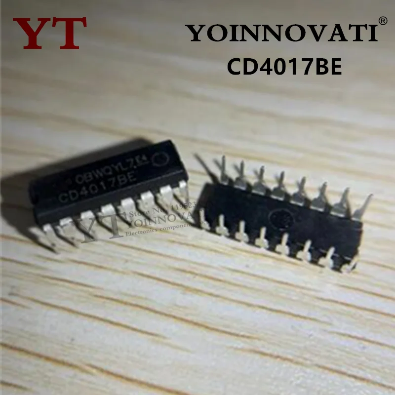 

500PCS CD4017 CD4017B CD4017BE 4017 DIP-16 DECADE COUNTER DIVIDER IC Best Quality