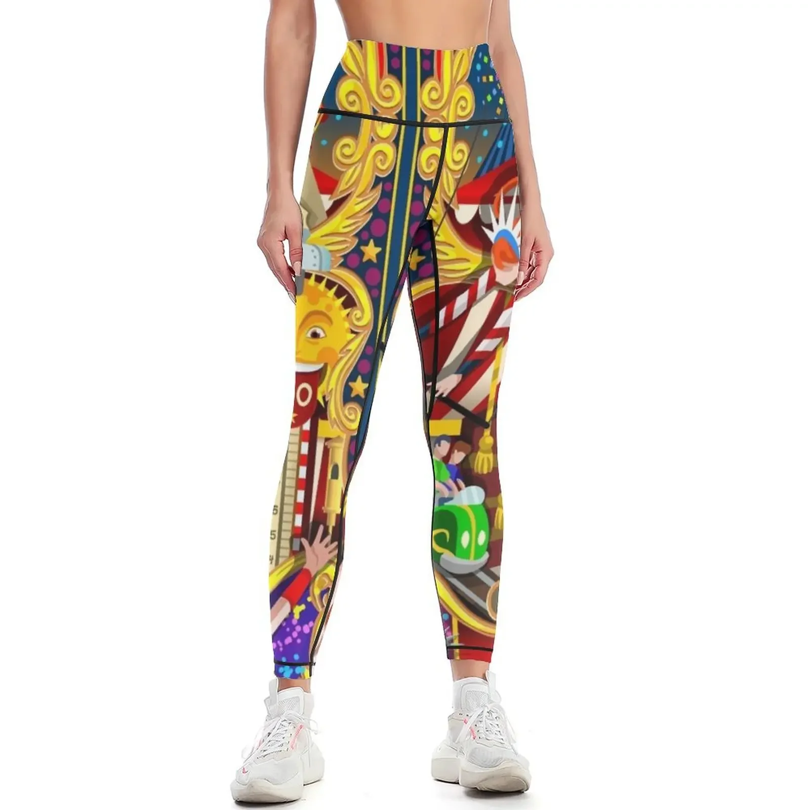 

Circus Carnival Amusement Festival Leggings sport pants gym wear Women's push up Womens Leggings