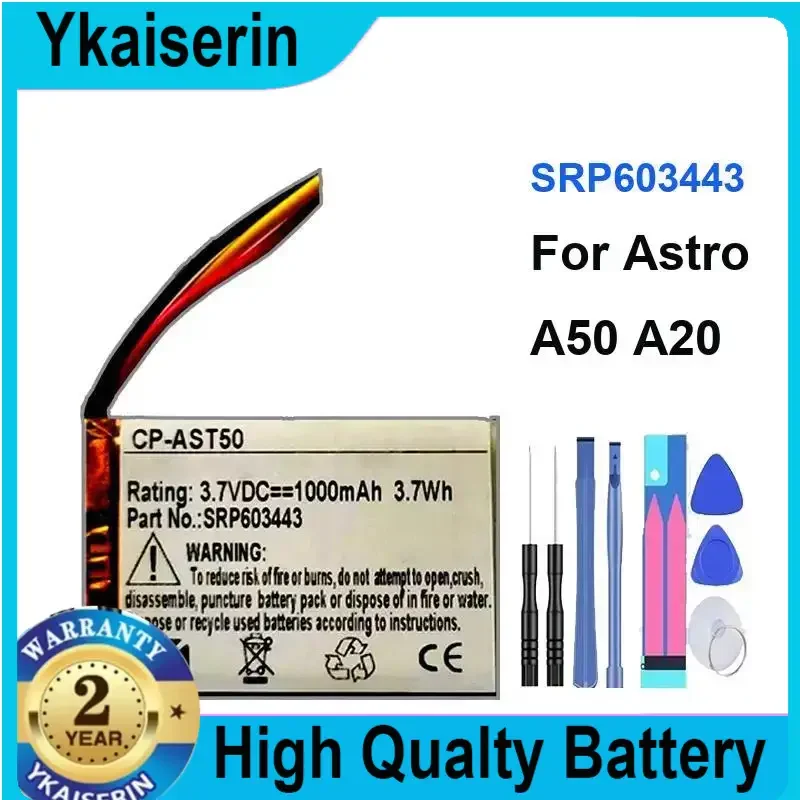 

3.7V New 1000mAh 533-000191 533-000169 623441 Battery for Logitech Astro A50 2019 / A20 Headset SRP603443 Batteries Warranty