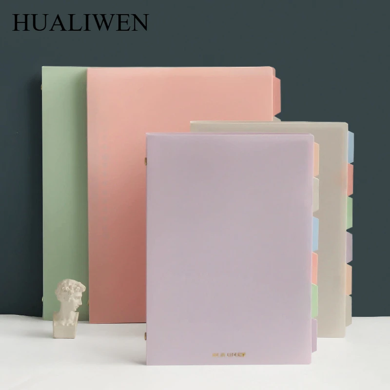 Non Irritating Loose Leaf Notebook, Detachable A5B5 Notebook, Thin and Soft PP Separated Horizontal Inner Pages