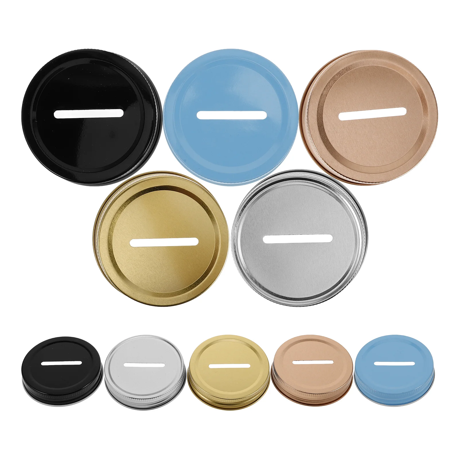 

10 Pcs Piggy Bank Lid Regular Mouth Jar Lids Wide Fittings Ordinary Canning