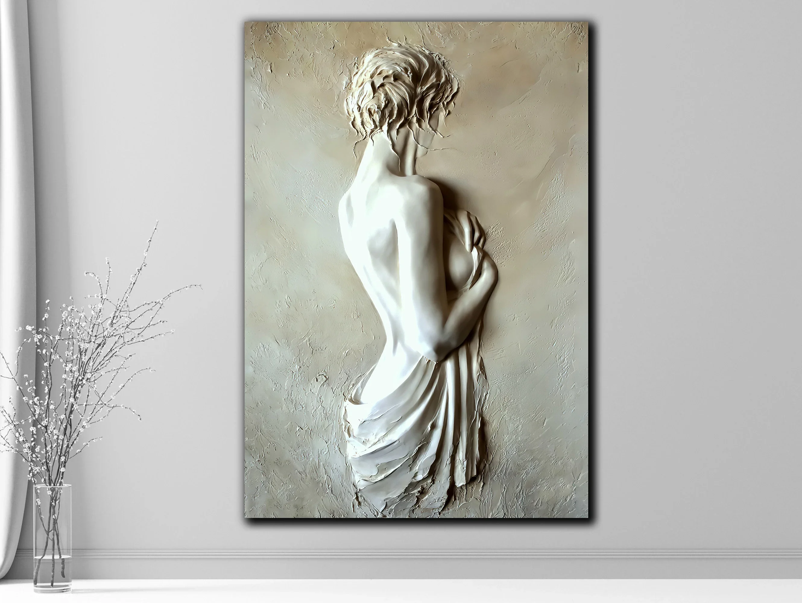 

Greek Sculpture Poster for Living Room, Woman Statue, Modern Prints, Abstract Portrait, Nude Women Picture for Home Decoration