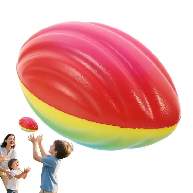 

Soft Football Soft Emulation Ball For School Lightweight Grip Ball With Colorful Design For Indoor Practice Team Play Beach