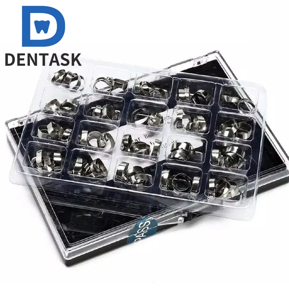 80PCS Dental Orthodontic Stainless Steel Buccal Tube 1st Molar with Bands Roth/MBT 022 стоматология ortodoncia