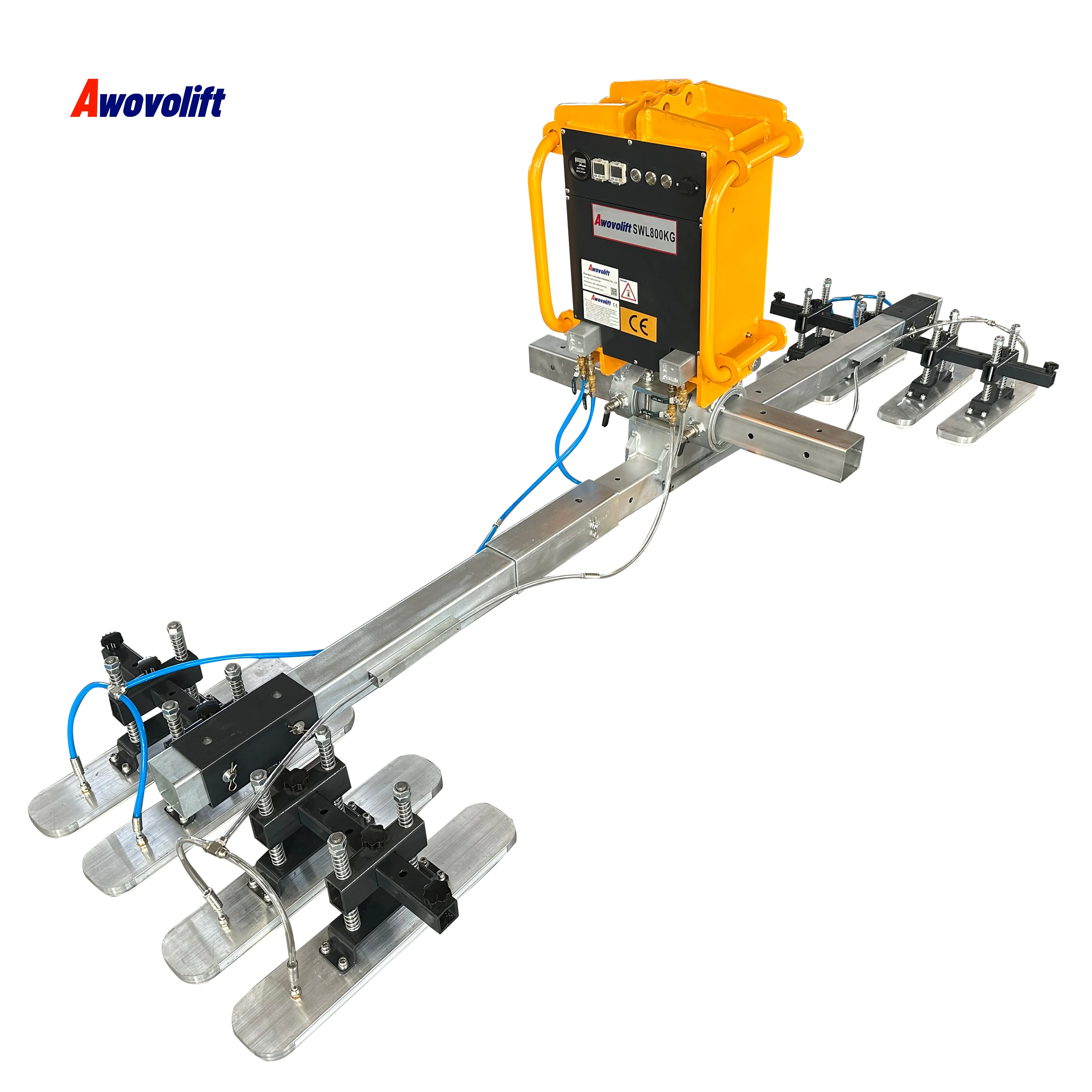 Awovolift Dual Circuit Sandwich Glass Corrugated Roof Vacuum Lifter Suction Cup Lifting Equipment Crane 800KG Flexible Extension