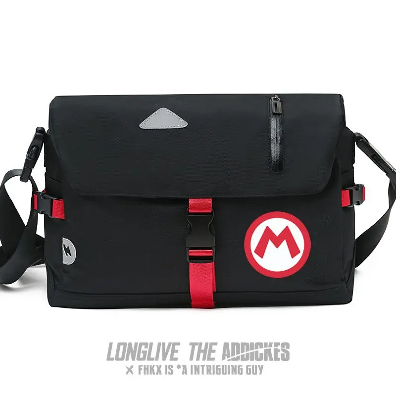 Super Mario peripheral crossbody bag shoulder bag backpack messenger bag men's student trendy brand casual sports trend