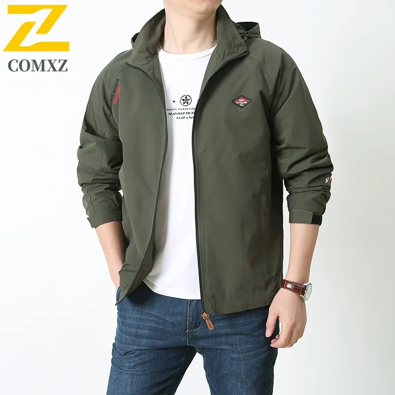 

COMXZ Men 2025 Spring Autumn American style Workwear All-Match Casual Jacket outdoor sport street tactic lightweight windbreaker