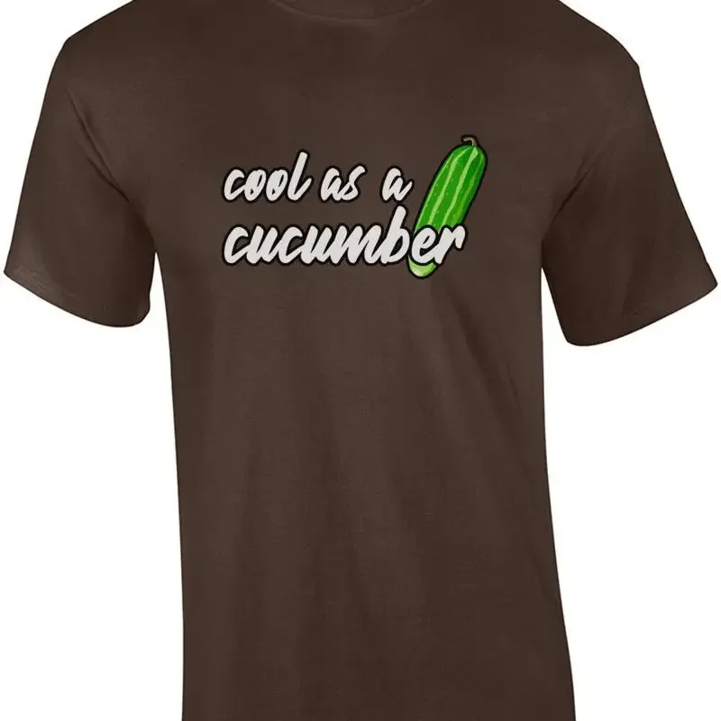 Camiseta divertida con la frase 'Cool as a cucumber'