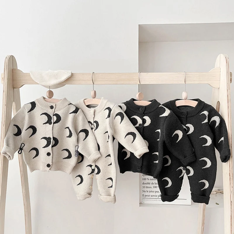 Winter Korean Style Children Knitting Clothes Newborn Baby Boys Girls Sweater Coat Toddler Baby Boys Girl Knitting Cardigan