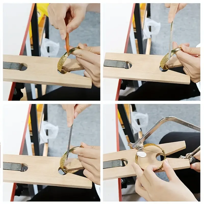 Yasumai 3 in 1 Professional Jeweler's Saw Set Saw Frame 144 Blades Wooden Pin Clamp Wood Metal