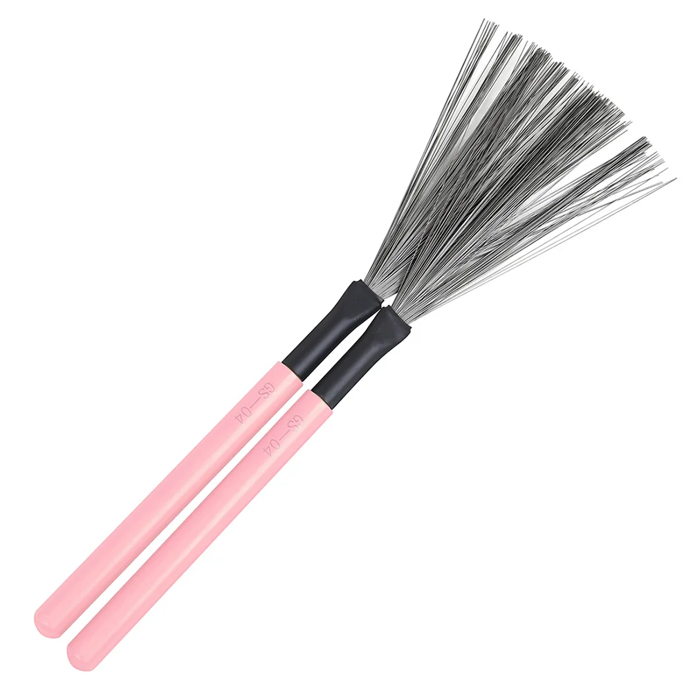 

Metal Wire Drum Brushes High carbon Steel Durable Portable Drum Brush Wooden H for Percussion Practice Kids Adults Students