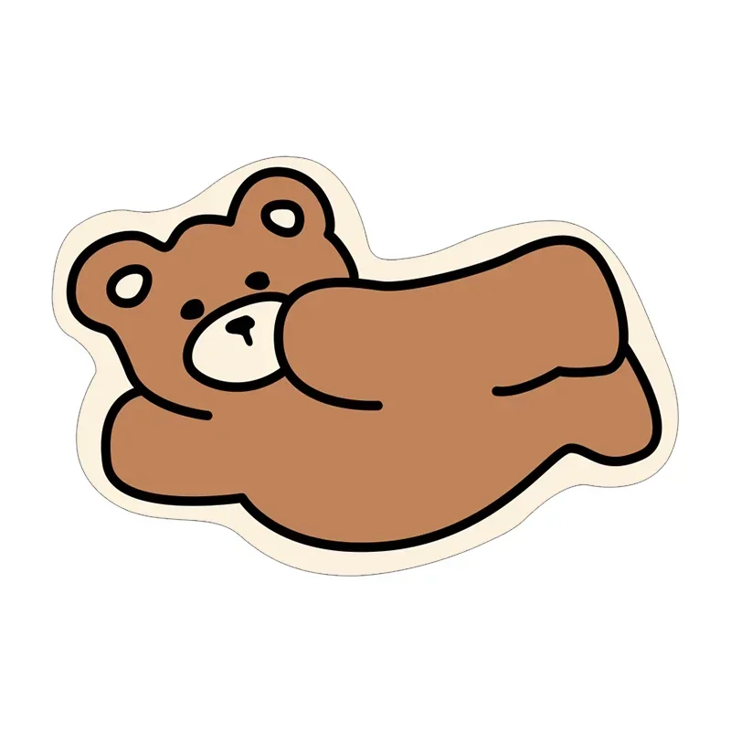 Cartoon Bear Carpet Anti Slip Soft Rug for Living Room Faux Cashmere Bedside Area Rugs Bedroom Floor Mat Room Entrance Doormat러그