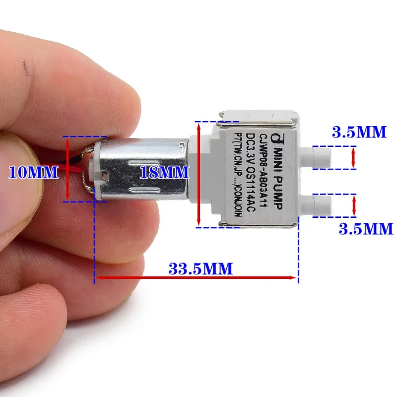 Mini CJWP08 DC 3V 3.3V 3.7V pompa próżniowa samozasysająca pompa wodna membranowa