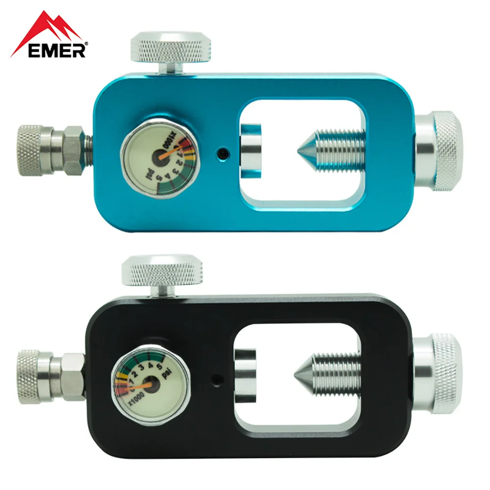 

EMER Scuba Fill Refilling Station Air Tank for HPA Scuba Cylinder Paintball Gas Test Valve Connected to 5000psi Luminous Gauge