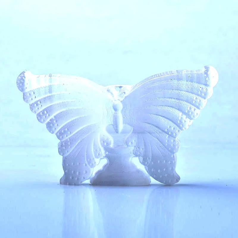 1PC Natural White Selenite Butterfly Plaster Handmake Butterfly Shape Crystal Raw Reiki Energy Healing Stone Home Decor Gifts