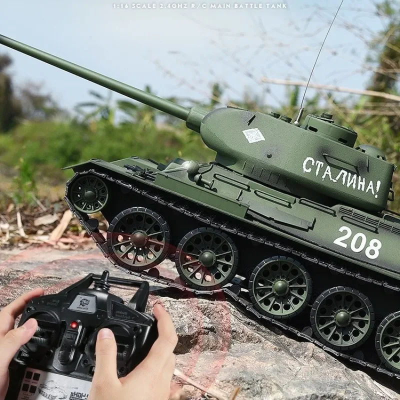 Remote Control Tank Metal Adult Electric Versus 4WD Off-Road RC Car Model Boy Su T34