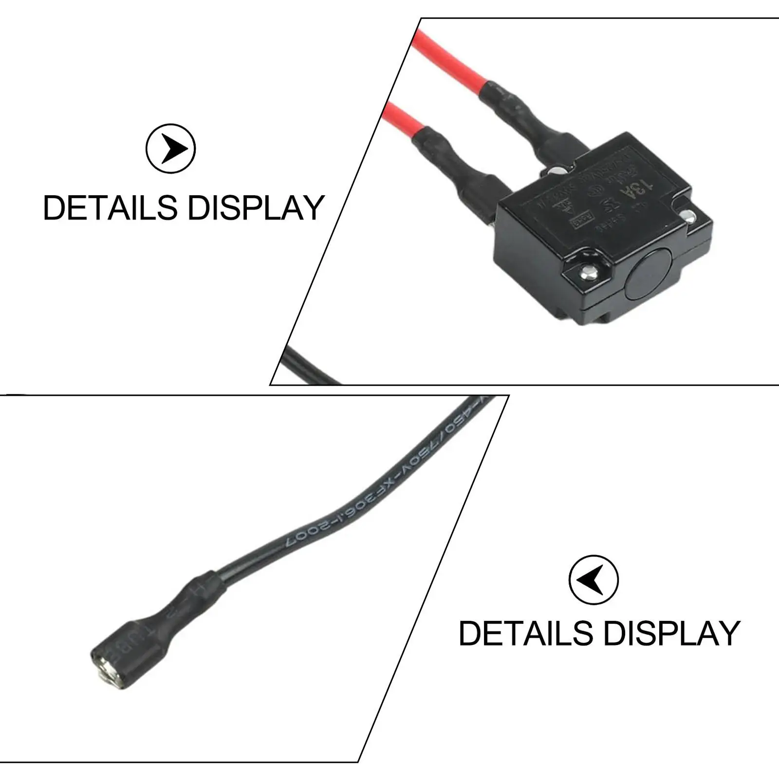6V/12V Battery Harness with Fuse for Electric Ride-On Toy Replacement Parts Compatible with Ride-On Vehicles and Chargers