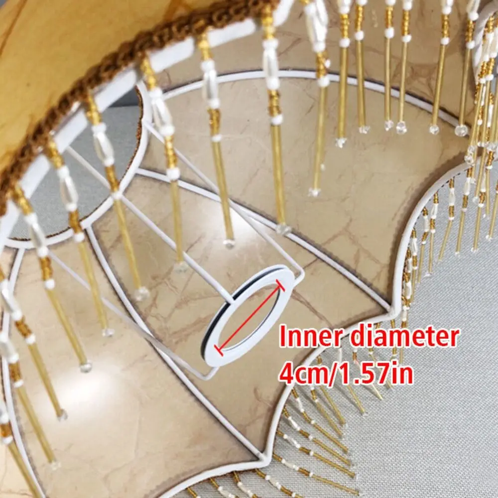 

European E27 Fringe Lamp Shades Fabric Beaded Lace Light Shades Home Decor E27 Lamp Cover